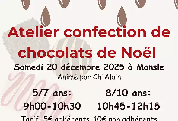 Illustration de Atelier fabrication de chocolats de Noël